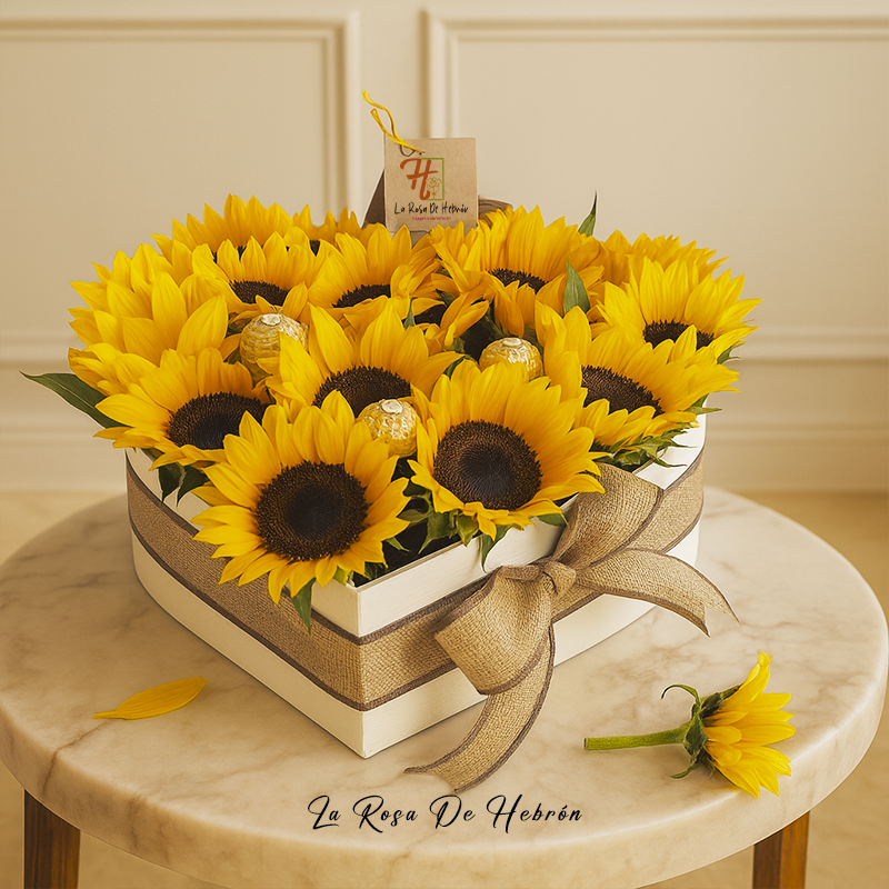 Corazón de Girasoles