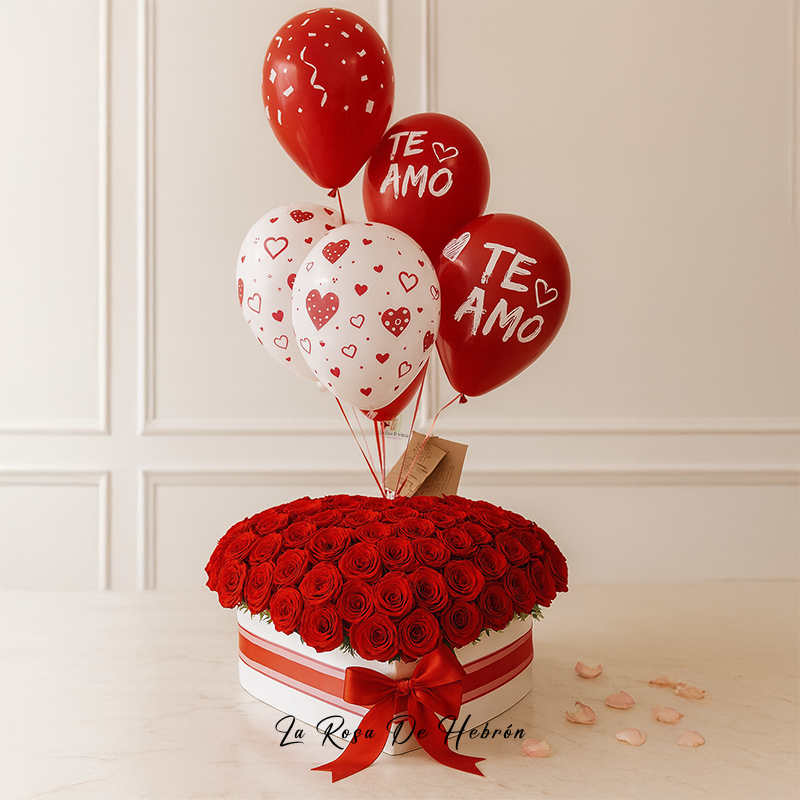 Corazón de Rosas Te Amo