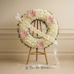 Corona Fúnebre Pedestal Lirios