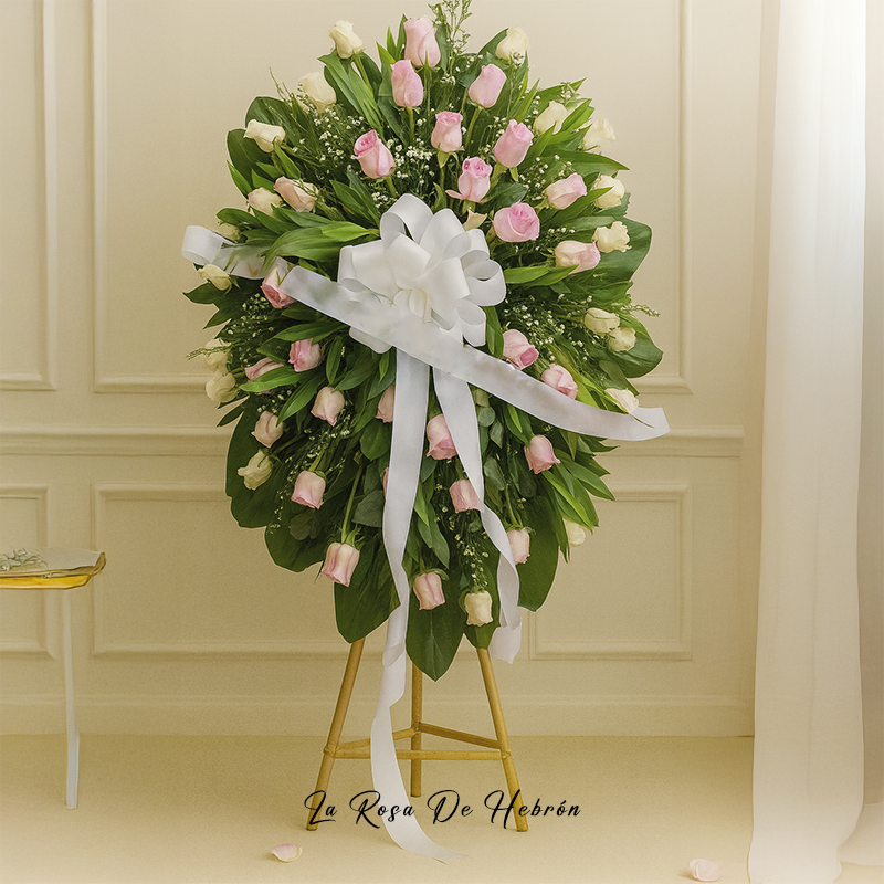 Corona Fúnebre Rosas Lila