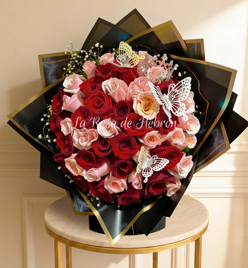 Buchón de Rosas Romance Dorado