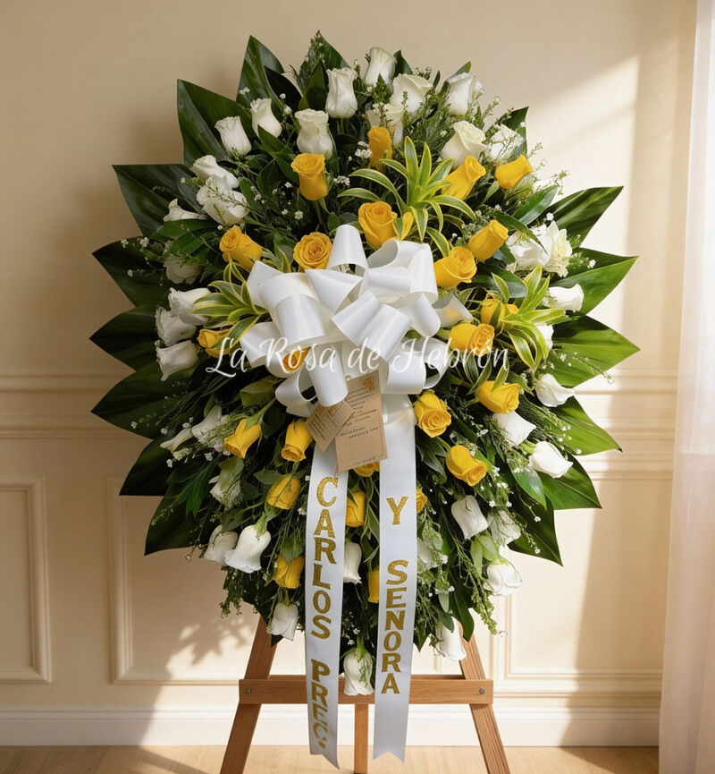 Corona Fúnebre Honor Dorado