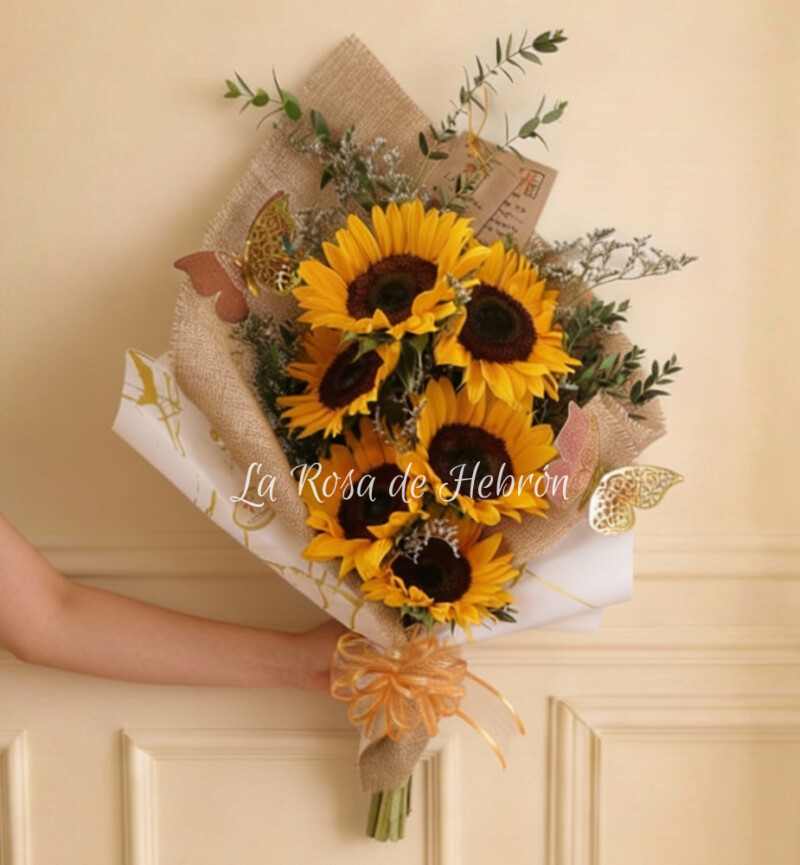 Bouquet de Girasoles Luz Dorada