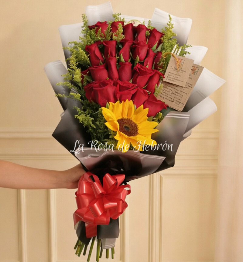 Bouquet de Rosas Pasión Dorada